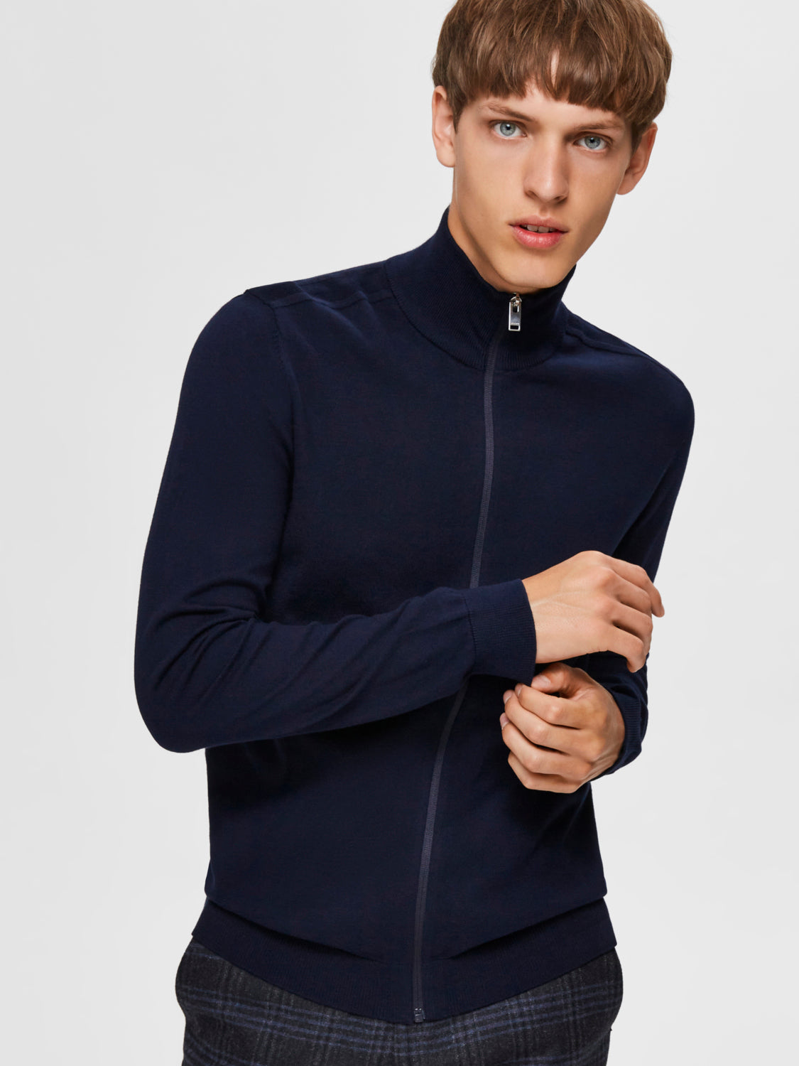 Berg fullzip cardigan - Blå/ Navy Blazer